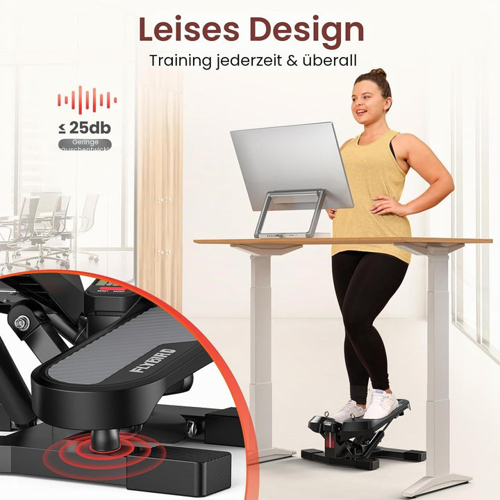 FLYBIRD Treppenstepper für Übungen, Pro Twist Stepper Maschine mit Widerstandsband, 158,8 kg Gewicht
