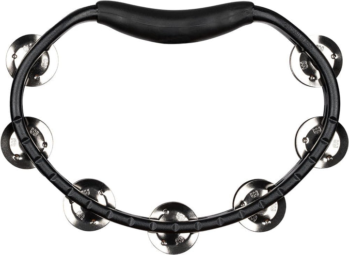 Meinl Percussion HTMT1BK Tambourine (ABS-Plastik) mit vernickelten Stahlschellen (2-reihig) Handmode