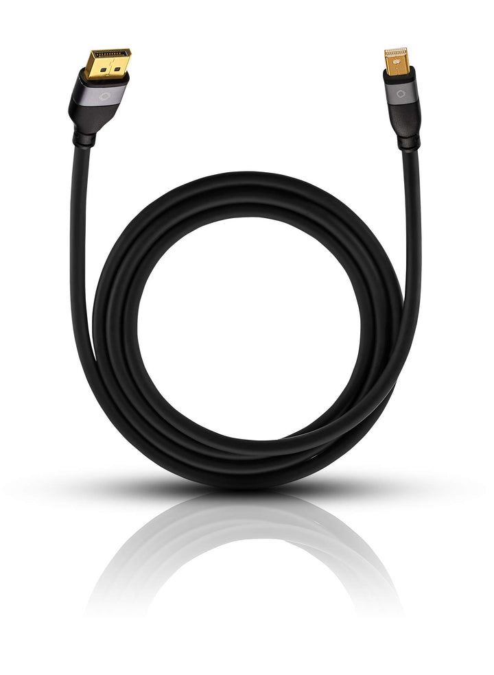 Oehlbach Impact Plus M1 Minidisplayport auf Displayport-Kabel (3-Fach Schirmung, 5K, UltraHD, HDCP/D