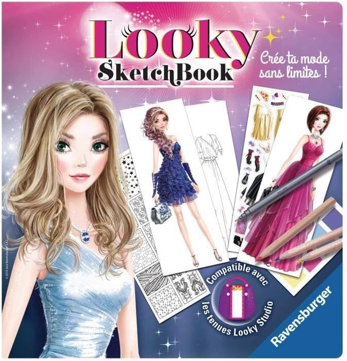 Ravensburger Looky Sketch Book - Abendkleider - Kreative Freizeit - Mode Zeichnung - Stylismus - Ent