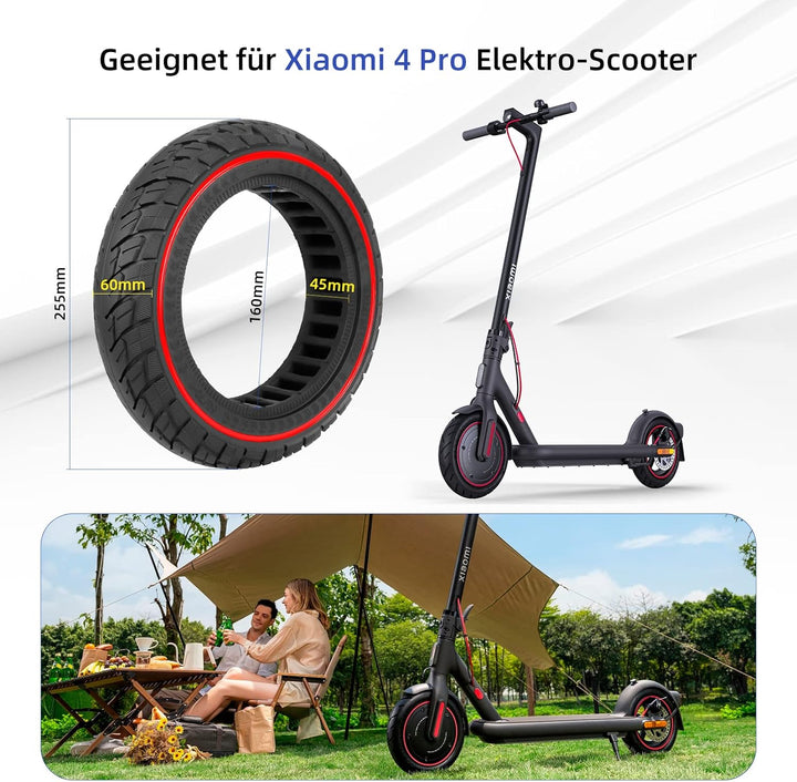 ulip 60/70-7 Solid Scooter Tire Rubber Tire Vorder- und Hinterräder Ersatz für Xiaomi 4 Pro/Xiaomi 4