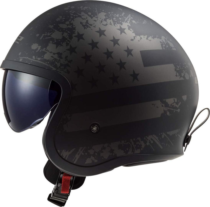 LS2, Jethelme motorrad Spitfire Black Flag, XS XS Schwarz, XS Schwarz