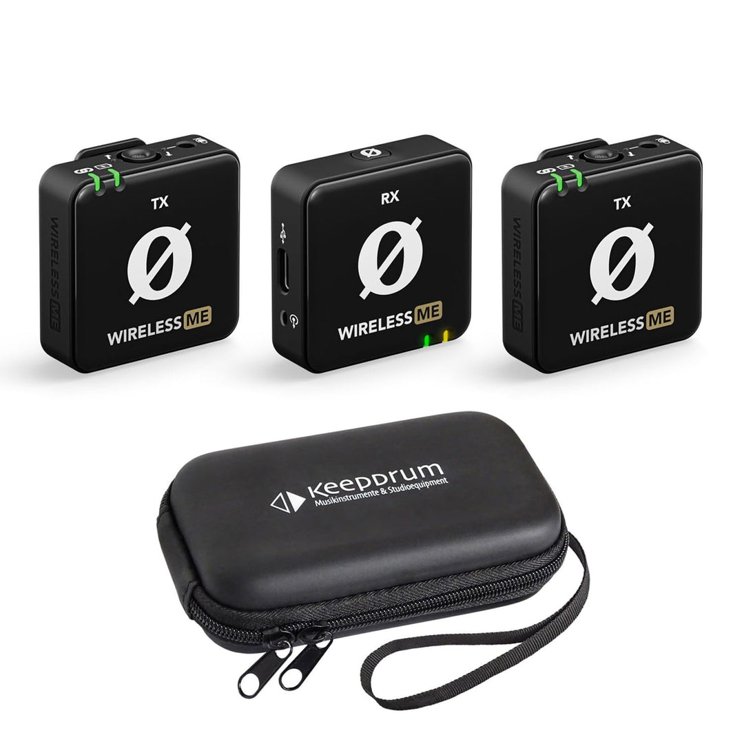 Rode Wireless ME Dual drahtloses Mikrofon-System kabelloses Mikrofon Funk-System + keepdrum Softcase