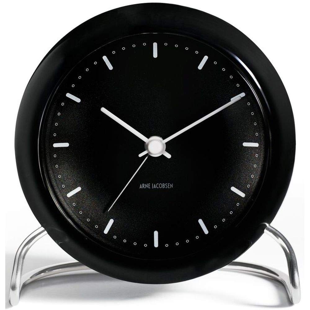 Arne Jacobsen Tischuhr 11cm Schwarz, 11cm Schwarz