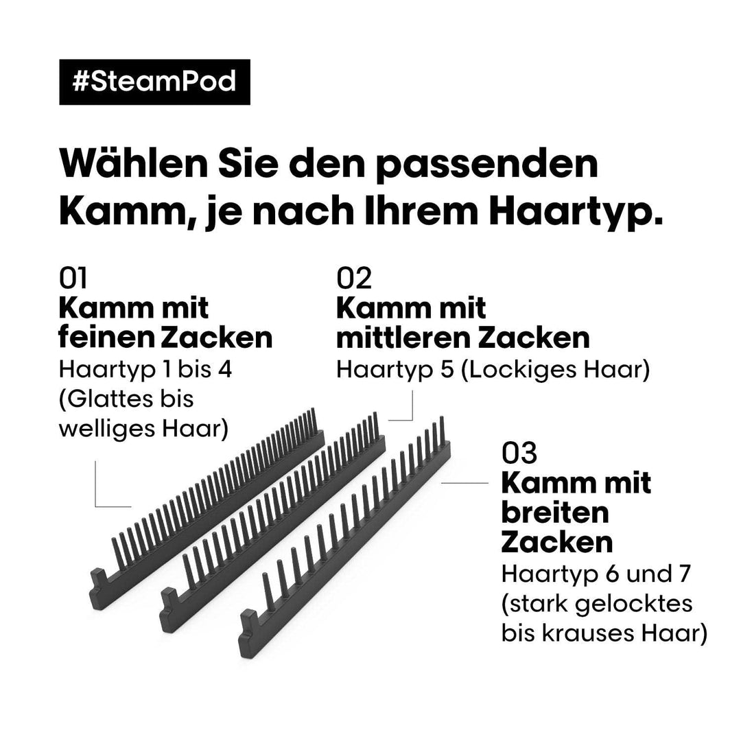 L'Oréal Professionnel SteamPod 4, All-in-One-Dampfstyler, Professionelles Glätteisen mit Dampftechno