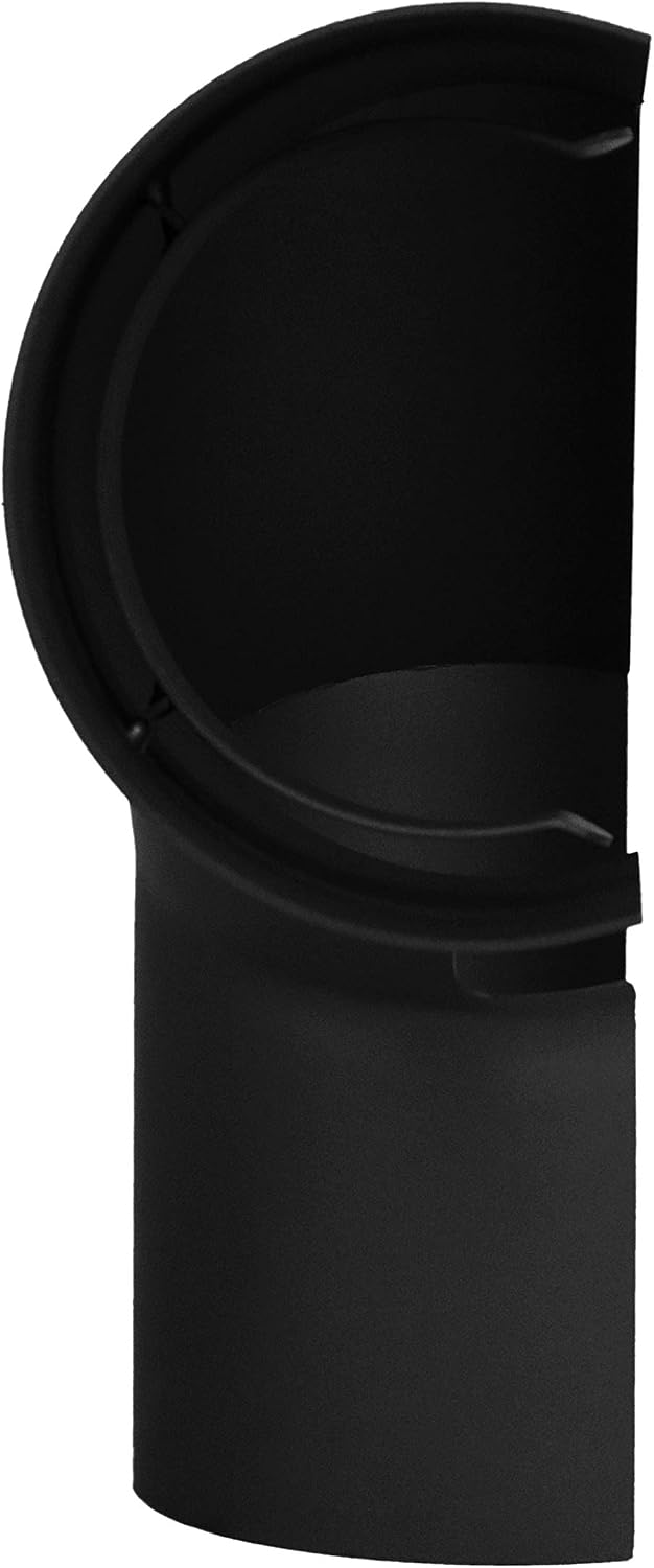LANZZAS Ofenrohr Hitzeschutz/Thermoschild für 90° Grad Bogen seitlich, im Durchmesser Ø 150 mm, Farb