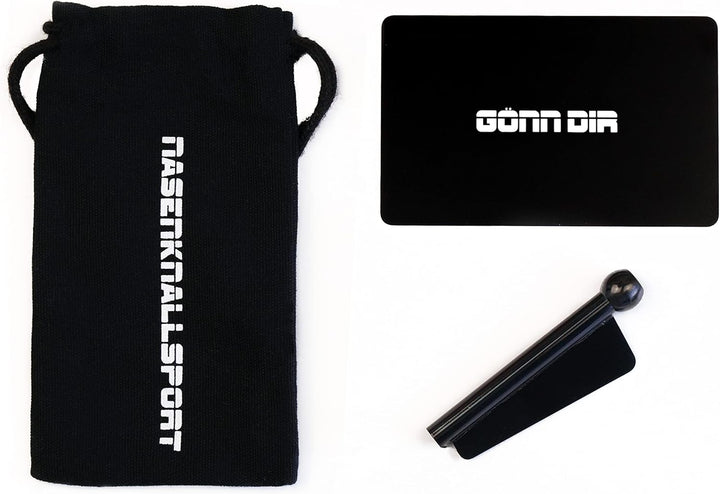 NKS Tube &amp; Blade Sniffer, 1 Ziehröhrchen mit Klinge, komplett aus Edelstahl, Leinen-Tasche, NKS-Kart