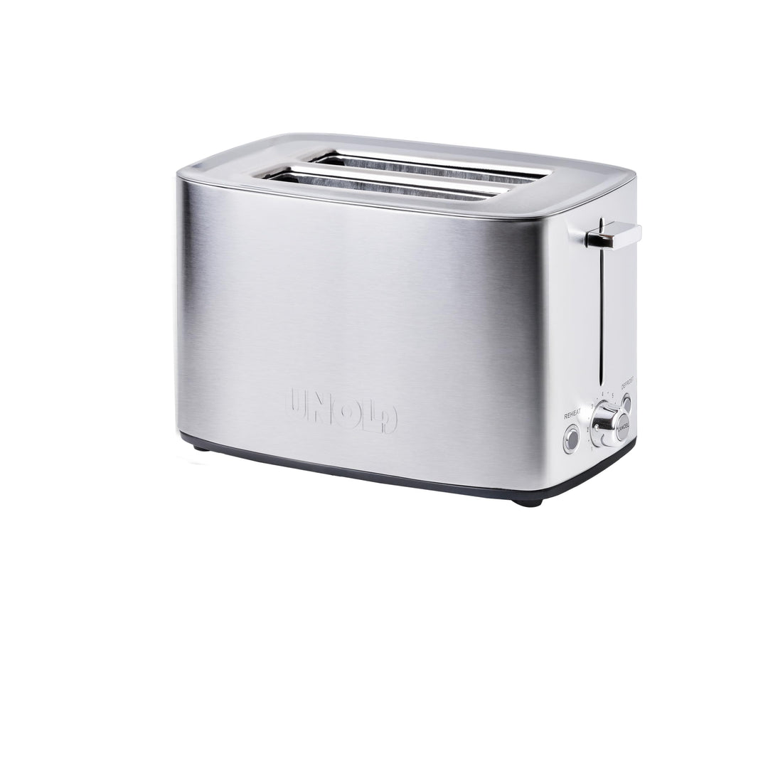 Unold 38216 Toaster Thommy – 2-Scheiben-Toaster, 850 W, wärmeisoliertes Edelstahlgehäuse, Extra-gros