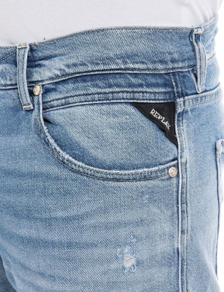 Replay Herren Jeans Mickym Slim-Fit 27W / 30L Light Blue 010-1, 27W / 30L Light Blue 010-1