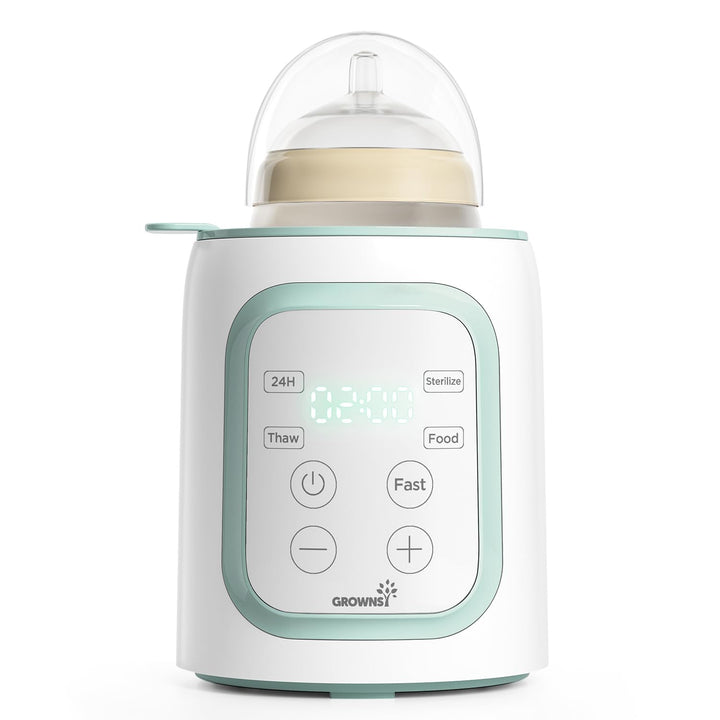 GROWNSY Flaschenwärmer Baby, 8-in-1 Flaschenwärmer für alle Flaschen mit Timer, präziser Temperaturk