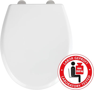 WENKO WC-Sitz Gubbio, hygienischer Toilettensitz mit Absenkautomatik, stabiler WC-Deckel bis 350 kg