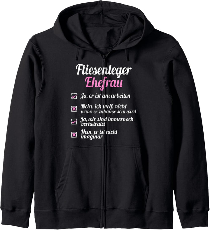 Fliesenleger Tshirt Sprüche Heimwerker Herren Plattenleger Kapuzenjacke