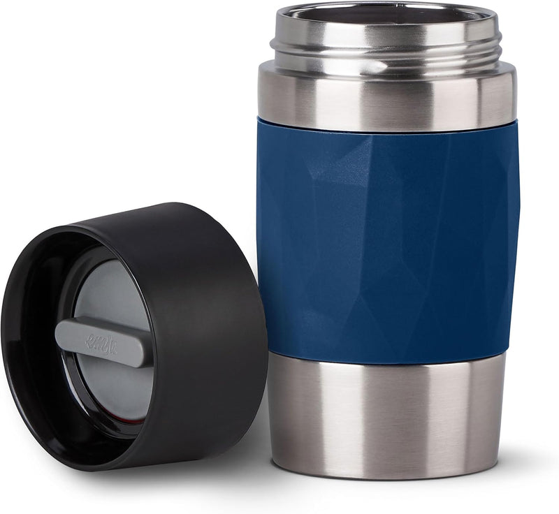 Emsa N21608 Travel Mug Compact Thermo-/Isolierbecher aus Edelstahl | 0,3 Liter | 3h heiss | 6h kalt