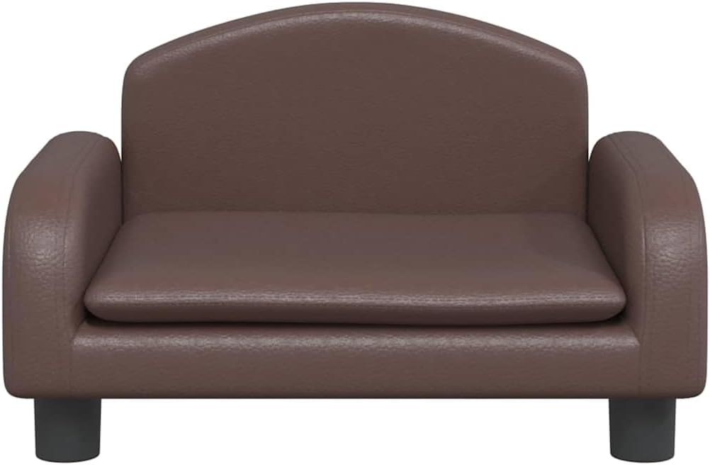 vidaXL Kindersofa Braun 50x40x30 cm Kunstleder 50 x 40 x 30 cm Braun, 50 x 40 x 30 cm Braun