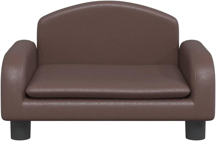 vidaXL Kindersofa Braun 50x40x30 cm Kunstleder 50 x 40 x 30 cm Braun, 50 x 40 x 30 cm Braun