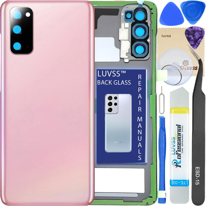 LUVSS Akkudeckel für Samsung Galaxy S20 Rückseite Glas Deckel Original Backcover Ersatz Reparatur Se