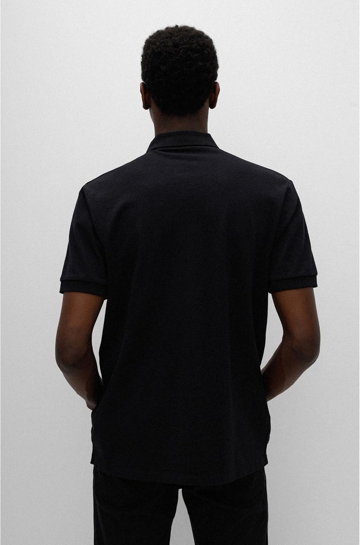 HUGO Herren Dereso222 Slim-Fit Poloshirt aus Baumwoll-Piqué mit Logo-Label, Black001