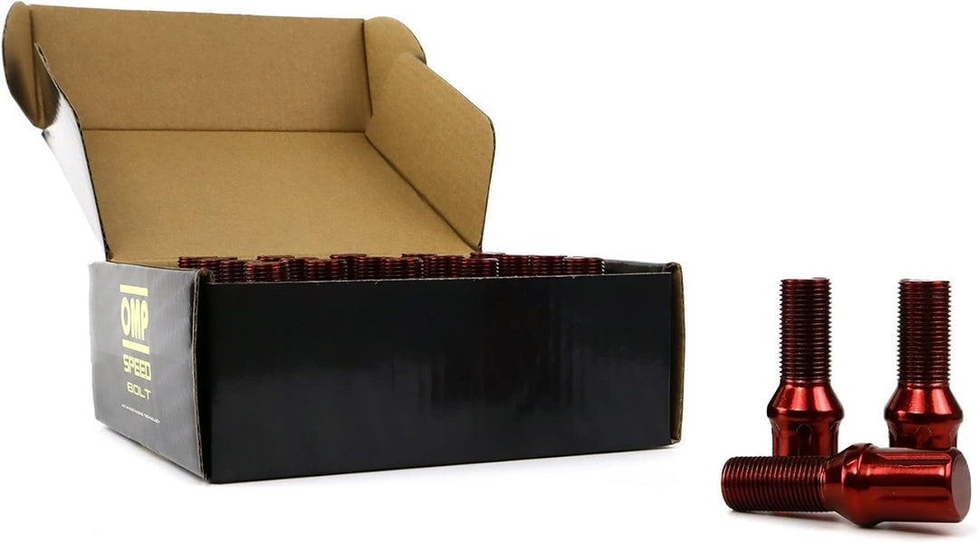 OMP Set mit 20 Schrauben DIN 10,9 Schlüssel 17/19 L: 27 mm, M14 x 1,25, Rot