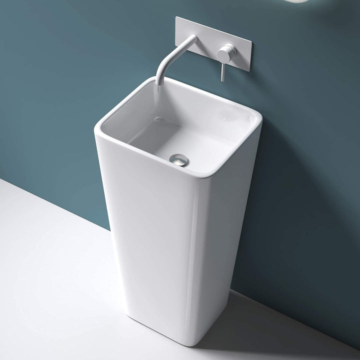Mai & Mai Standwaschbecken Col31, aus Gussmarmor, Waschtisch, BTH: 40x35x82cm