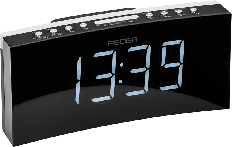 PEDEA Digital Radio-Wecker | Projektionsuhr mit LED-Anzeige und lauter Dual-Alarm Clock für Tiefschl