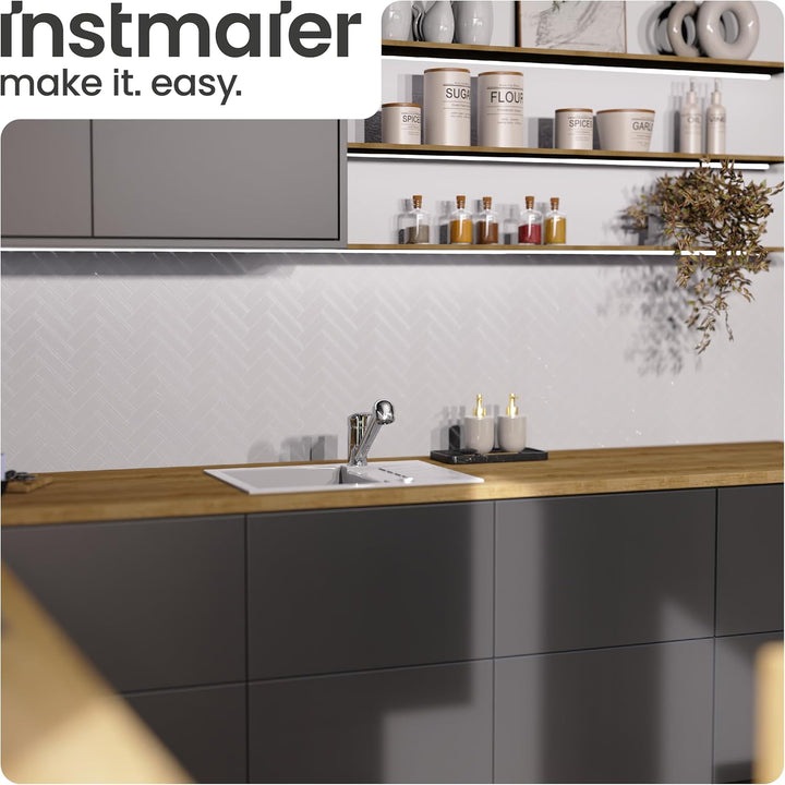 instmaier Elena | Niederdruck Küchenarmatur mit Geschirrbrause | Chrom |Wasserhahn Küche | ausziehba