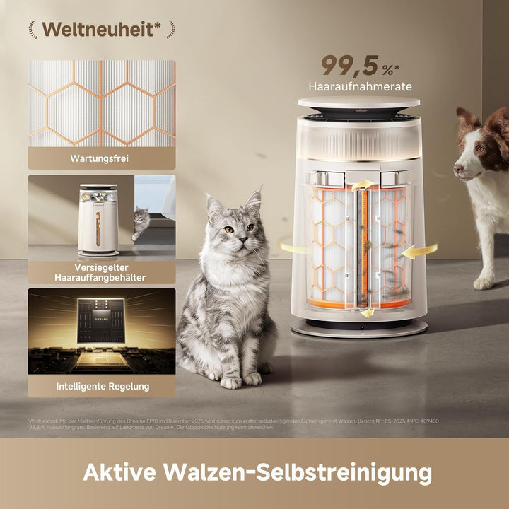 DREAME FP10 Luftreiniger, Walzen-Selbstreinigung, LoopBoost™-Luftstrom, 360°-Reinigung, CataFresh™-D
