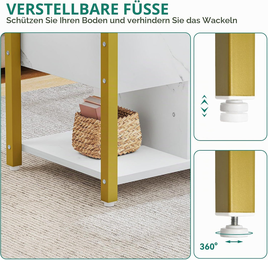 YITAHOME Couchtisch mit Höhenverstellbarer, 4-in-1-Multifunktions-Couchtisch mit Stauraum, Couchtisc