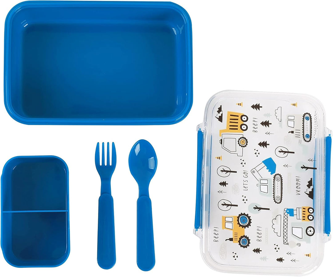 I-Drink Lunch Box - Lunch Box - Comedero con cubiertos para niños, pícnic, escuela con dibujos de in