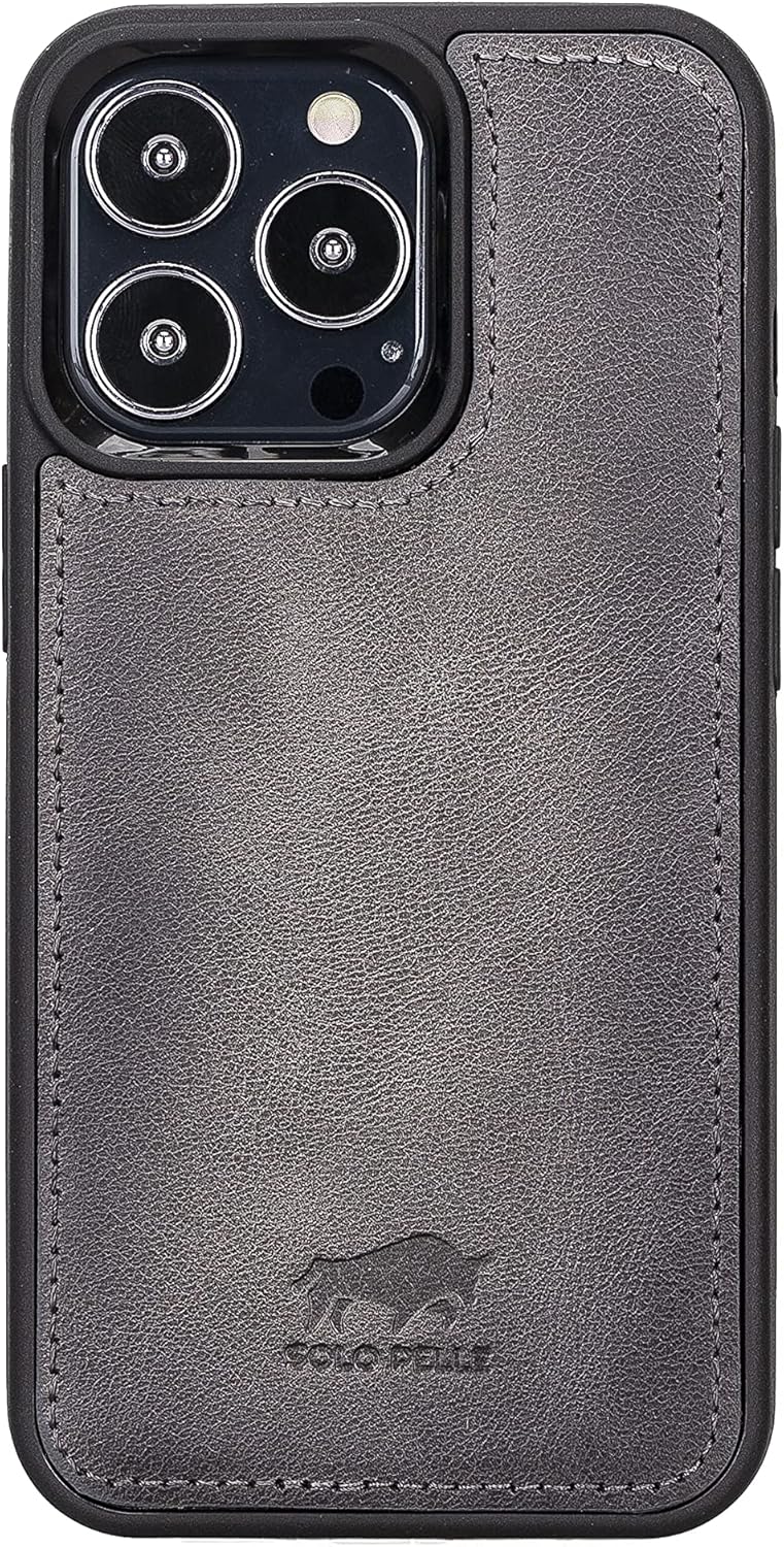 Solo Pelle Lederhülle kompatibel für iPhone 13 Pro Max in 6.7 Zoll abnehmbare Hülle (2in1) Harvard D