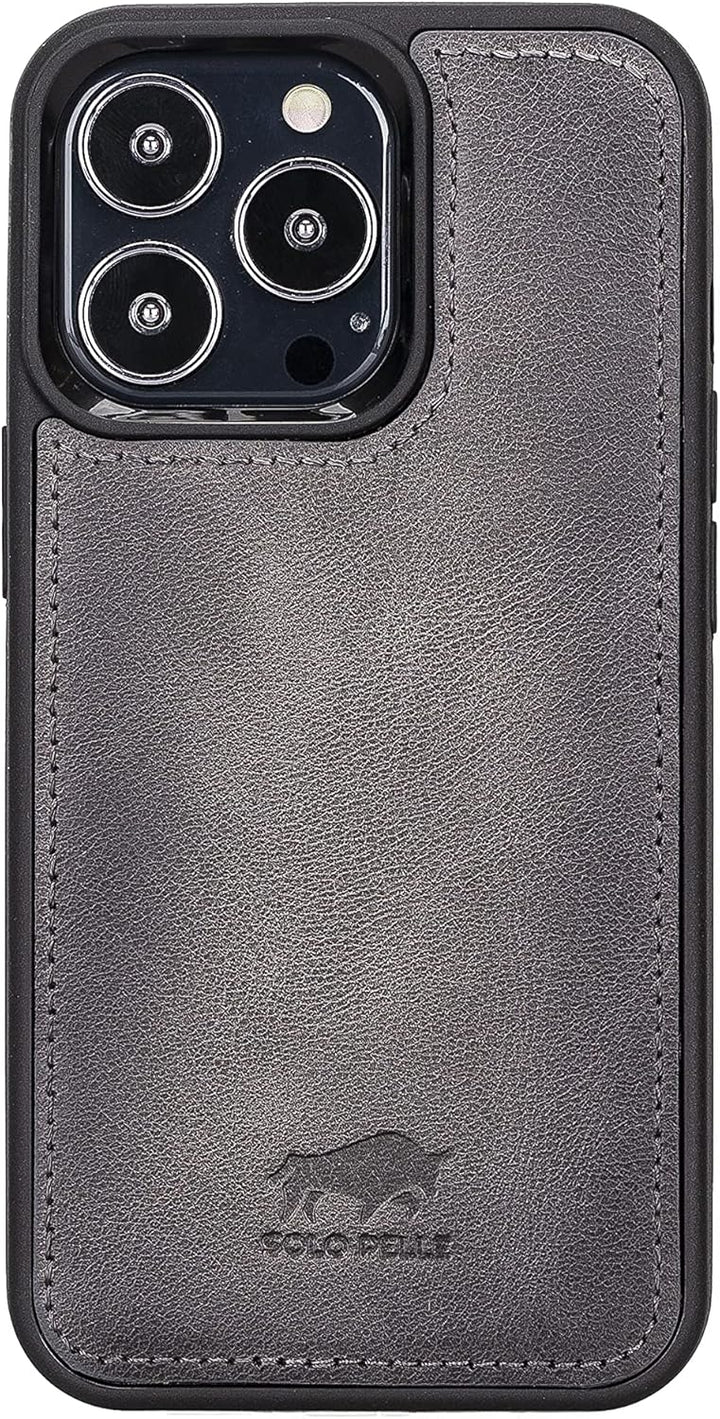 Solo Pelle Lederhülle kompatibel für iPhone 13 Pro in 6.1 Zoll abnehmbare Hülle (2in1) Harvard Doubl