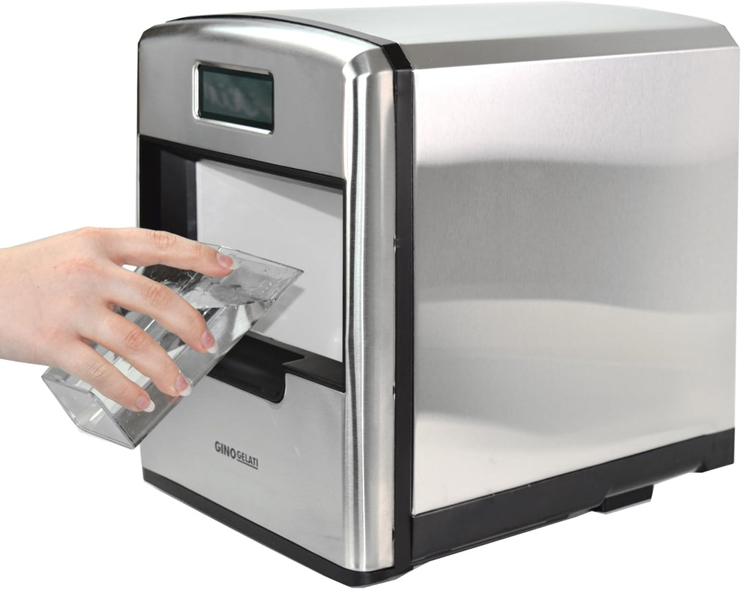 Gino Gelati GG-175W de Luxe Digitaler Edelstahl Eiswürfelbereiter Eiswürfelmaschine Icemaker