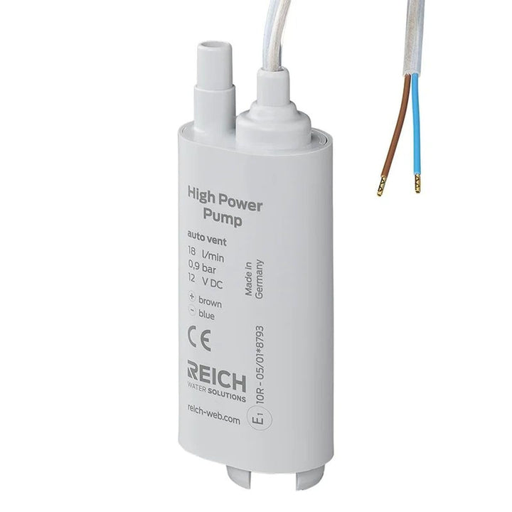 Moritz Tauchpumpe 12V 18 l/min 0,9 bar mit Entlüftung – Wohnmobil | High Power, Auto Vent, Ø45 mm, 3