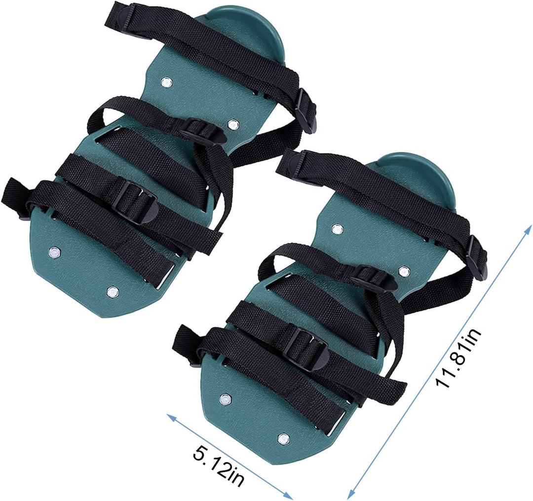 Ejoyous Rasenbelüfter Schuhe, Rasen Nagelschuhe mit 4 Verstellbare Riemen Rasenlüfter Rasenvertikuti