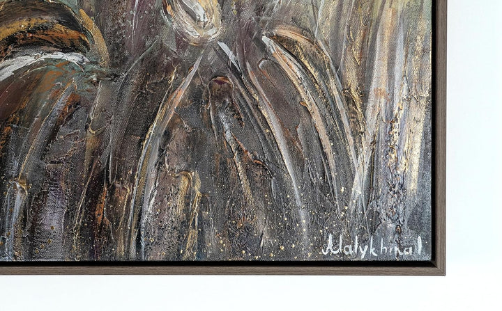 YS-Art Abstrakt Stil Acryl Gemälde auf Leinwand Gänseblümchen handgemalt Wandbilder Wohnzimmer moder