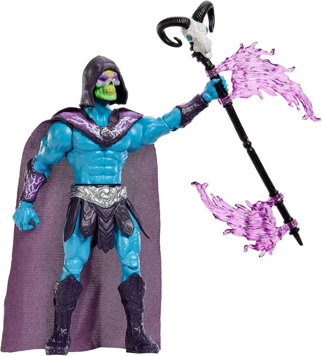 Masters of the Universe Funktionsfigur Skeletor mit Havoc-Stab-Attacke, Dreh- und Loslassfunktion, c