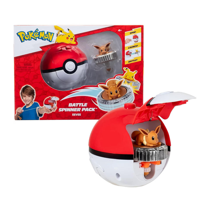Pokémon PKW4399 - Battle Spinner - Evoli, offizielles Spielset, Evoli