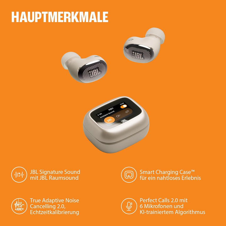 JBL Live Buds 4, Kabellose Noise-Cancelling-Ohrhörer, Blau | Hi-Res Audio, Smart Charging Case, Blue