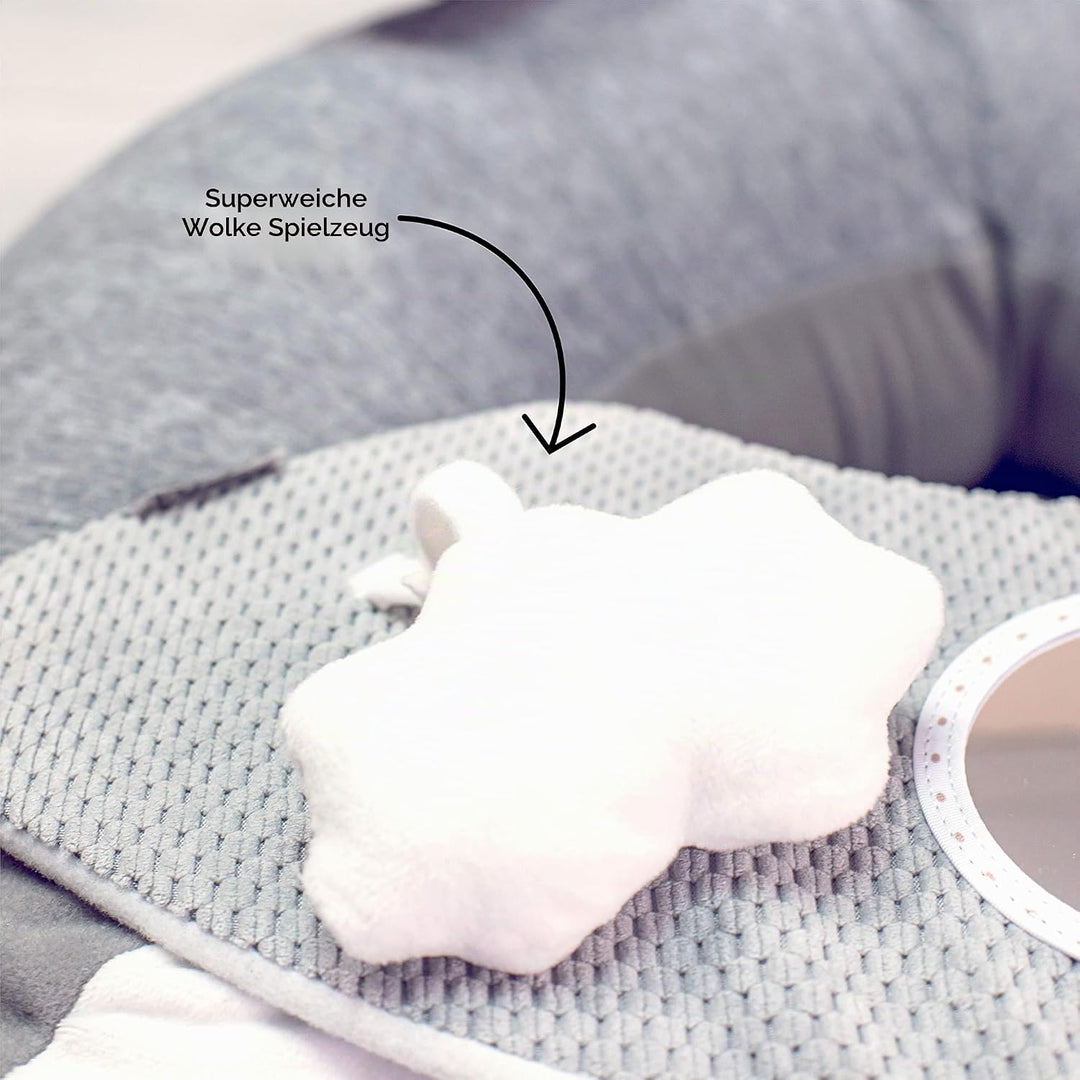Nuby - Penguin Sit-Me-Up Babysitz - Aufblasbarer Sit & Play Bodensitz mit Tablett und Babyspielzeug