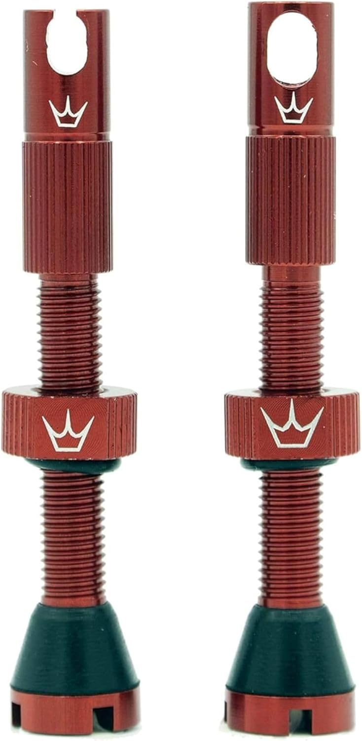 Peaty's XChris King (MK2) schlauchlose Ventile - Fahrradreifenventile 42mm rot, 42mm rot