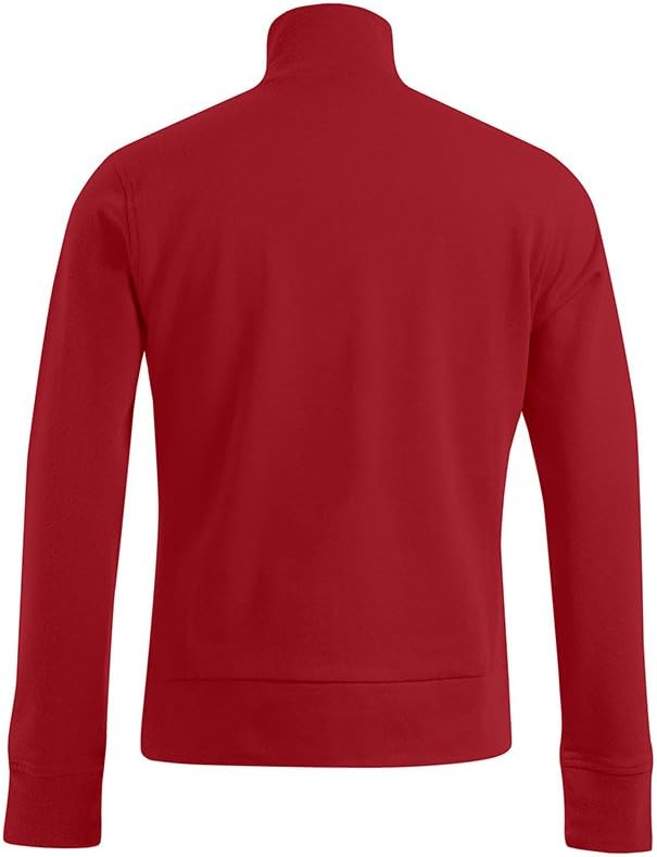 Stehkragen Zip Jacke Herren, Rot, S Fire Red S, Fire Red S