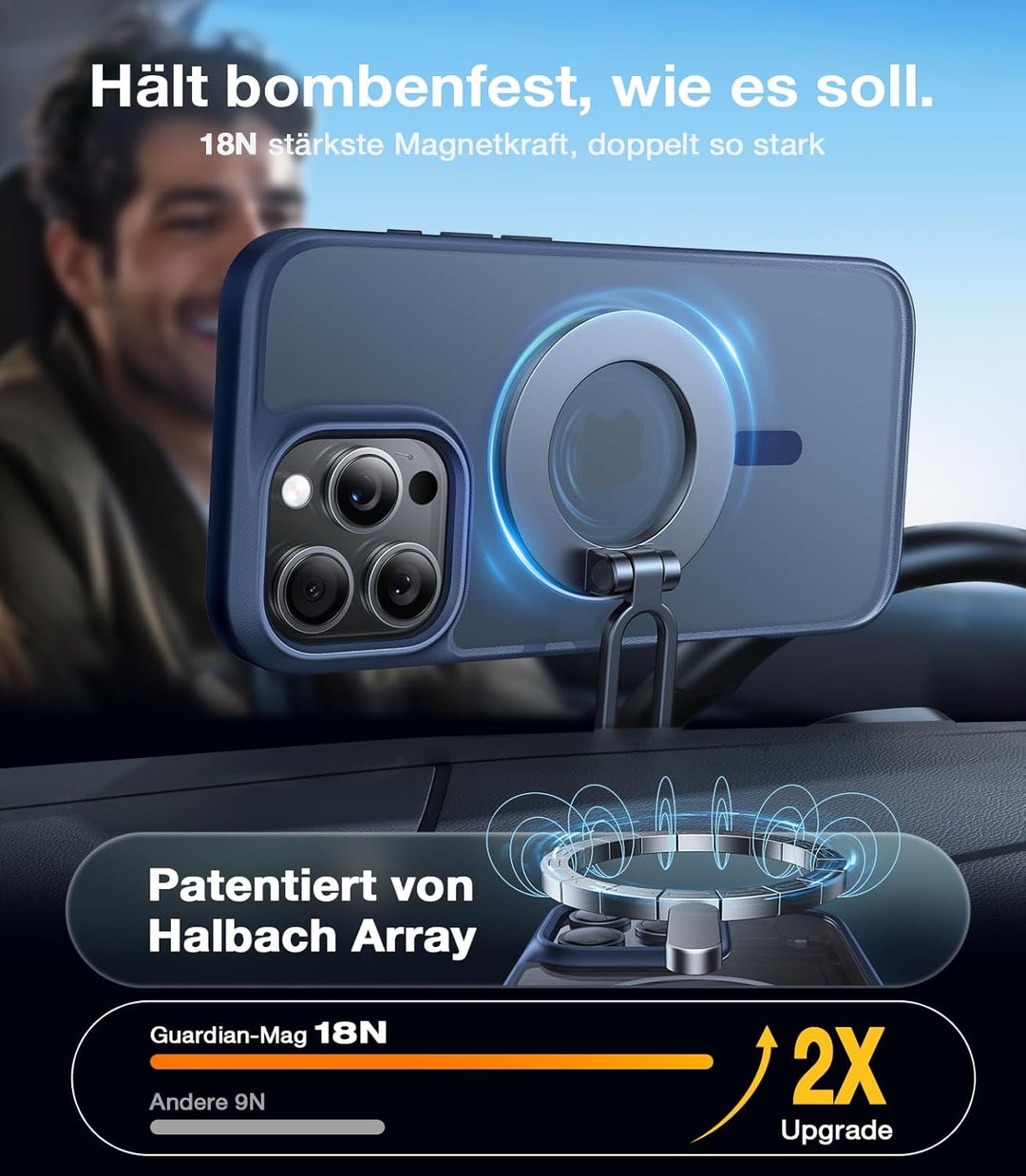 TORRAS 2026 Neu Guardian-Mag für iPhone 16 Pro Hülle für MagSafe Zertifizierte Militärschutz & Magne