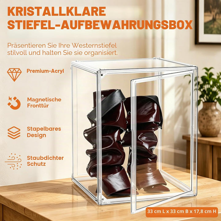 Schuhaufbewahrungsbox, XXX-Grosse Extra grosse Acryl Display Case Transparente Sneaker Schuh Organiz