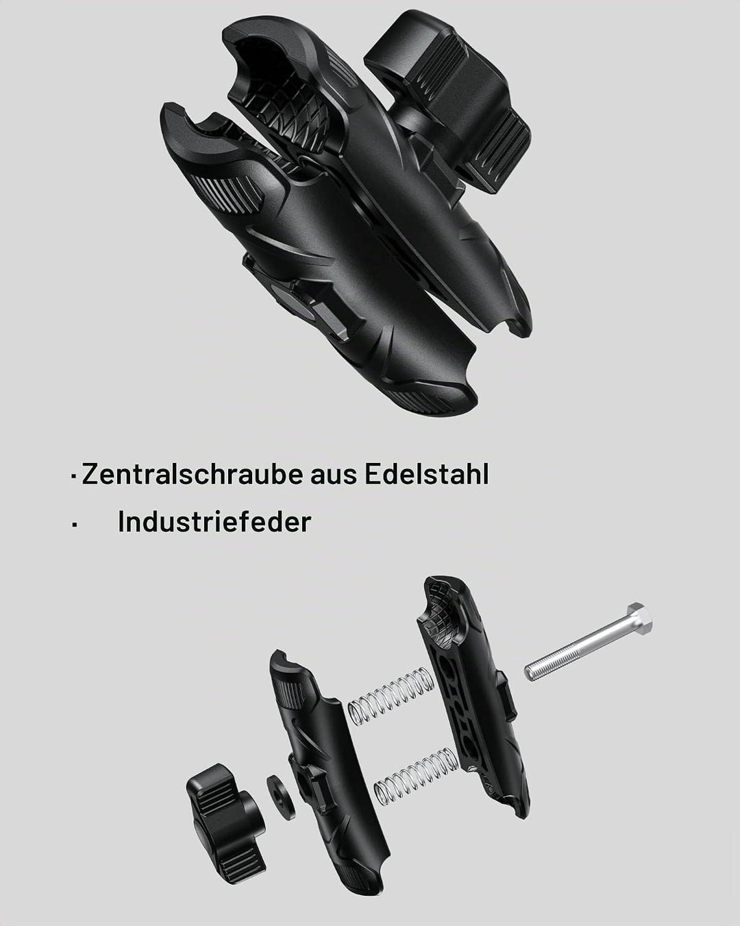 BRCOVAN 2St, Hochfester Verbundstoff Doppelsockelarm (Mittlerer Arm) Kompatibel mit RAM Mounts B Grö