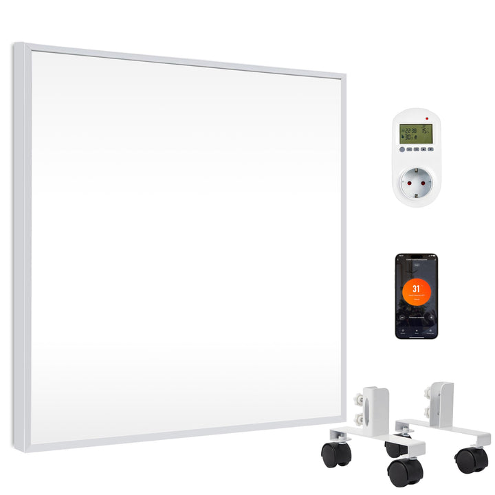 Infrarotheizung Standgerät 350W mit Smart Thermostat, Infrarot Wandheizung–Mobiler Energiesparender
