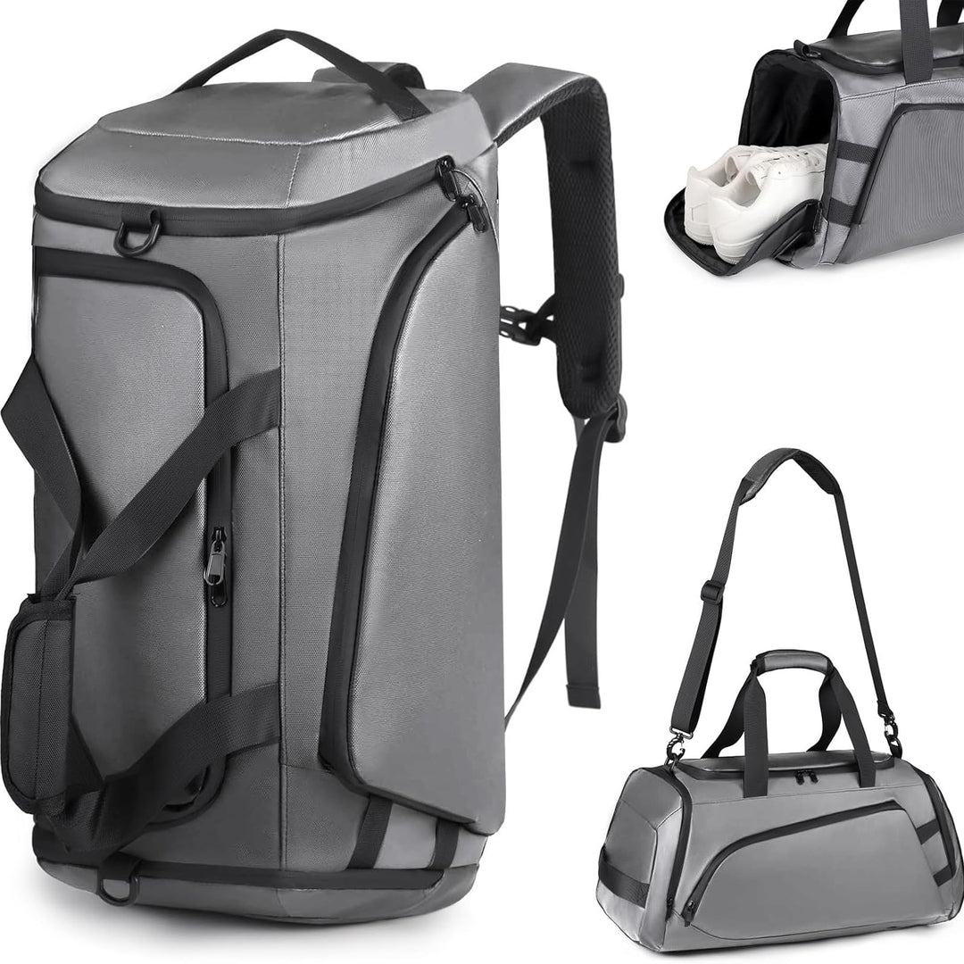 40L Sporttasche Herren Reisetasche Rucksack mit Schuhfach Nassfach Wasserdicht Trainingstasche Trave
