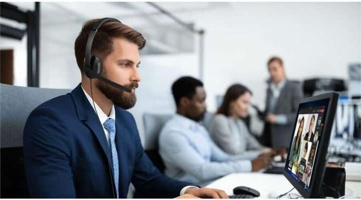 Lenovo 5000 - Headset - On-Ear - kabelgebunden - USB-C - Schwarz - Zertifiziert für Microsoft Teams