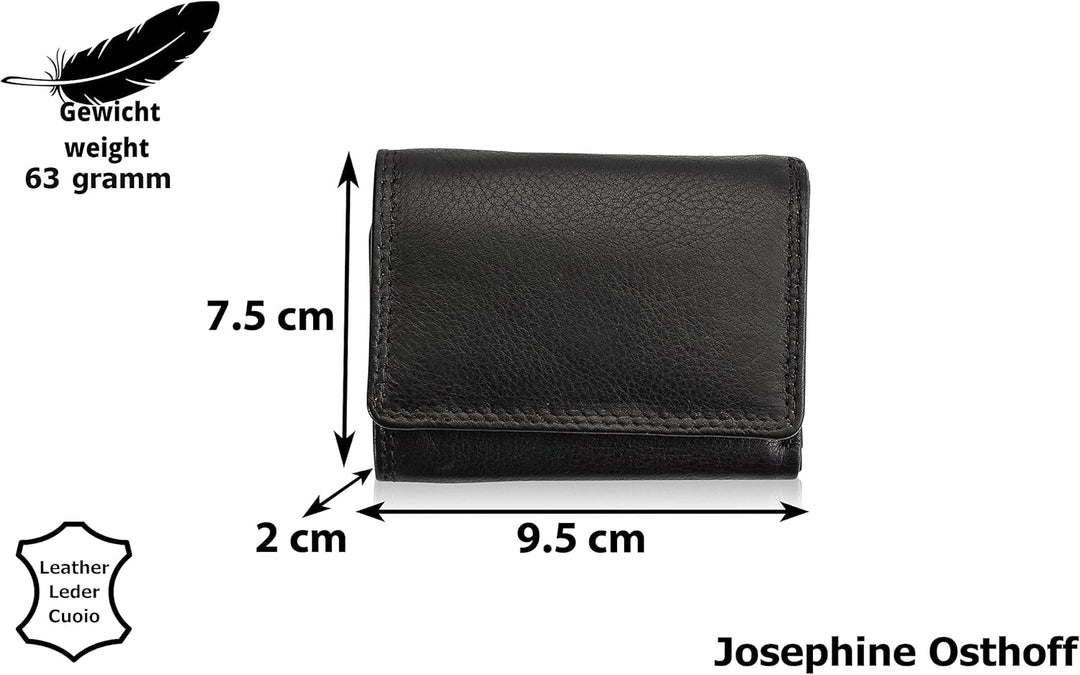Josephine Osthoff Geldbörse Damen Portemonnaie klein KleinGeldbörse Herren Slim Münzbörse Geldbeutel
