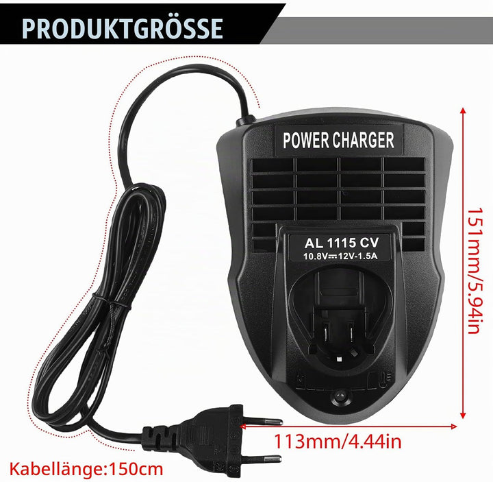 12V Akku Ladegerät für Bosch, Li-ion Ladegerät für Bosch Professional, AL1115CV Akkus Schnellladeger