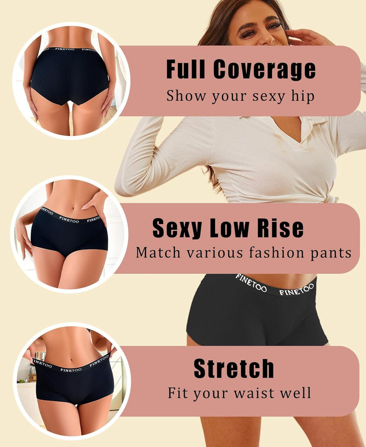 5er Pack Boxershorts Unterhosen Damen Unterwäsche Baumwolle Slips Atmungsaktive Shorts Damen Cotton