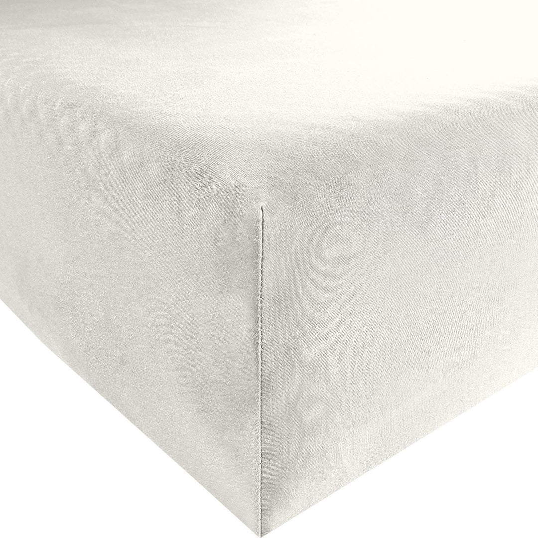 Estella Fein Jersey Spannbetttuch , Grösse:90x210-100x220 cm;Farben:100 Weiss, Weiss